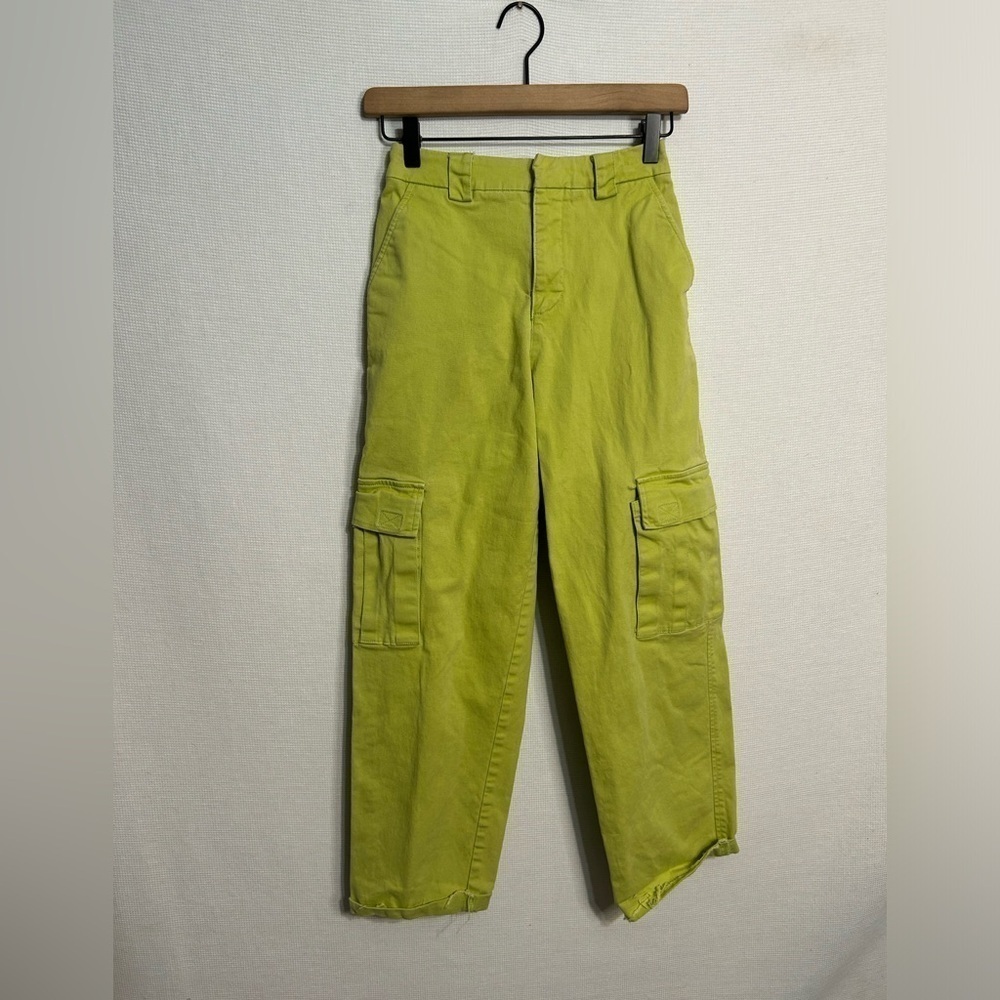 I AM GIA green straight leg cargo pants